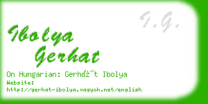 ibolya gerhat business card